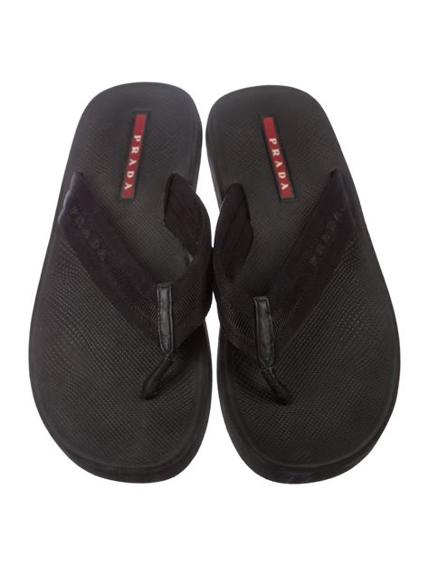 prada flip flops mens uk|Prada women's flip flops.